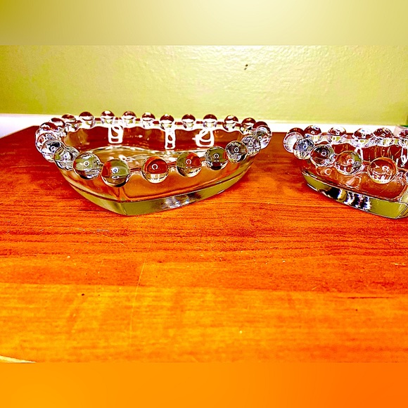 Set of 2 Vintage/Antique Candlewick Heart Candy Dishes 💘 Valentine’s Day Gift! - Picture 7 of 12